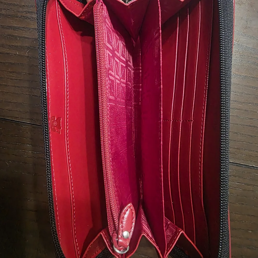 Lodis Black and Red Men's Wristlet Wallet